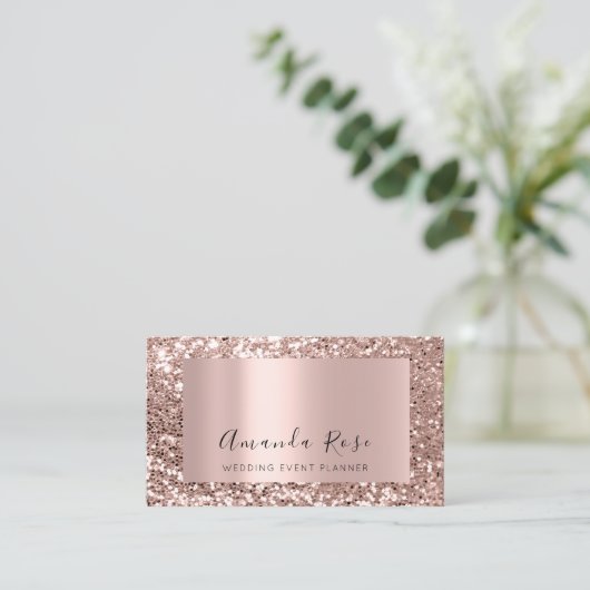 Carte De Rendez-vous Rose Spark Mariage Événement Planificateur Mode Be (Debout devant)