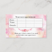 Carte De Rendez-vous Roses boho roux simple aquarelle (Dos)