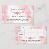 Carte De Rendez-vous Roses boho roux simple aquarelle (Devant / Derrière)
