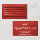Carte de rendez-vous (rouge) (Devant / Derrière)