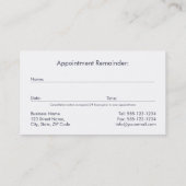 Carte De Rendez-vous Royal Blue Shiny Dental Dental Nomination (Dos)