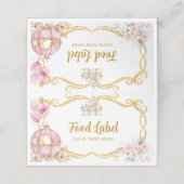 Carte De Rendez-vous Royal Princess Pink Citrouille Carriage Étiquette  (Extérieur déplié)