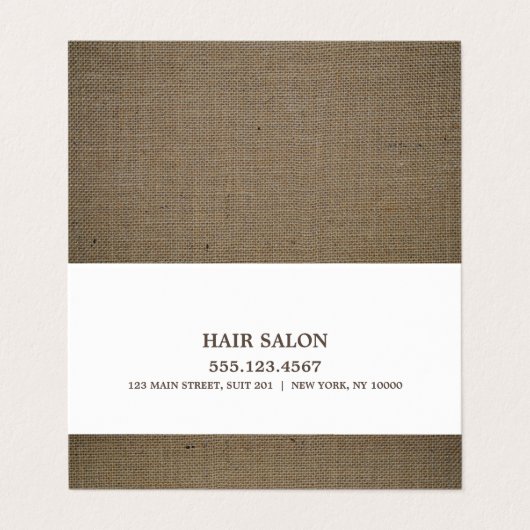 Carte de rendez-vous Rustic Country Burlap (Extérieur déplié)