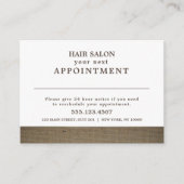 Carte de rendez-vous Rustic Country Burlap (Devant)