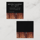 Carte De Rendez-vous Rustic Wood Black Stylist Outils Motif (Devant / Derrière)