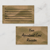 Carte de rendez-vous (sable) (Devant / Derrière)