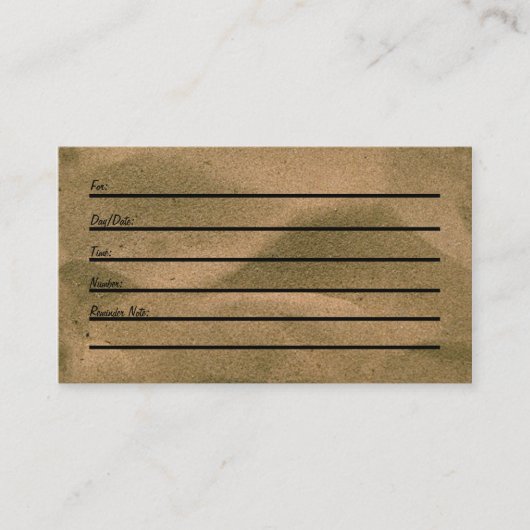 Carte de rendez-vous (sable) (Devant)
