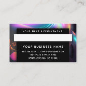 Carte De Rendez-vous Sacré Rainbow Light Energy Worker Professionnel (Dos)