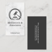 Carte De Rendez-vous Salle du tribunal Gavel | Avocat (Devant / Derrière)