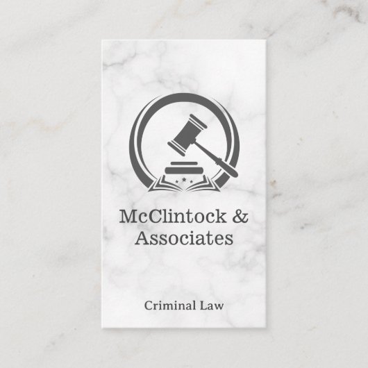 Carte De Rendez-vous Salle du tribunal Gavel | Avocat (Devant)