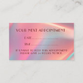 Carte De Rendez-vous Salon à ongles Polonais Bouteille Splash Pastel (Dos)