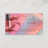 Carte De Rendez-vous Salon à ongles Polonais Bouteille Splash Pastel (Devant)