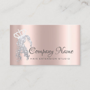 Carte De Rendez-vous Salon argenté rose d'étincelle de couronne de