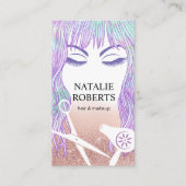 Carte De Rendez-vous Salon Artiste Beauté Coiffeuse & maquillage Rendez (Devant)