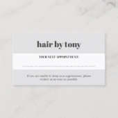 Carte De Rendez-vous Salon blanc gris clair vert minimal (Devant)