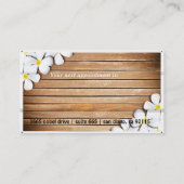 Carte De Rendez-vous Salon blanc tropical de massage de soins de la (Dos)