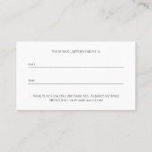 Carte De Rendez-vous Salon Chic de ciseaux d'or (Dos)