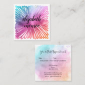 Carte De Rendez-vous Salon d'aquarelle coloré (Devant / Derrière)
