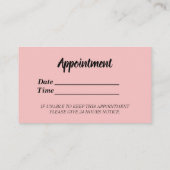 Carte De Rendez-vous Salon de beauté (Dos)