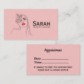 Carte De Rendez-vous Salon de beauté (Devant / Derrière)
