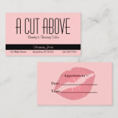 Carte De Rendez-vous Salon De Beauté De Pêche (Devant / Derrière)