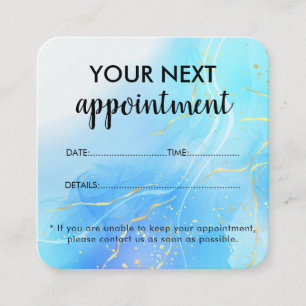 Carte De Rendez-vous Salon de Beauté Élégant en Marbre Moderne