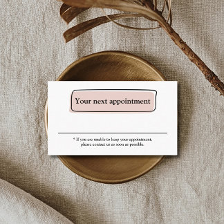Carte De Rendez-vous Salon de Beauté Élégant et Propre aux Teintes Past