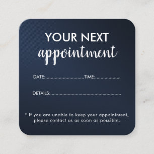 Carte De Rendez-vous Salon de Beauté Élégant Moderne Blanc