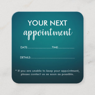 Carte De Rendez-vous Salon de Beauté Élégant Moderne Blanc