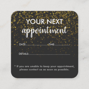 Carte De Rendez-vous Salon de Beauté Élégant Moderne Blanc