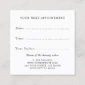 Carte De Rendez-vous Salon de beauté moderne et élégant Faux Silver (Dos)