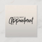 Carte De Rendez-vous Salon de beauté moderne et élégant Faux Silver (Devant)
