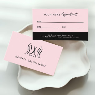 Carte De Rendez-vous Salon de Beauté Moderne Professionnel