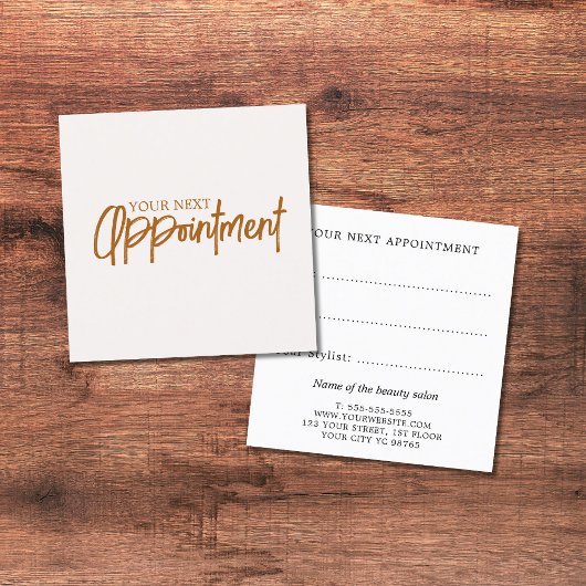 Carte De Rendez-vous Salon de beauté Pastel clair simple et élégant