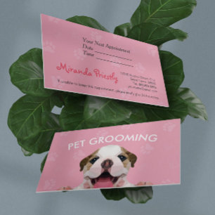 Carte De Rendez-vous Salon de beauté pour chiens en Low Poly Soins et A