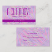 Carte De Rendez-vous Salon de beauté pourpre (Devant / Derrière)