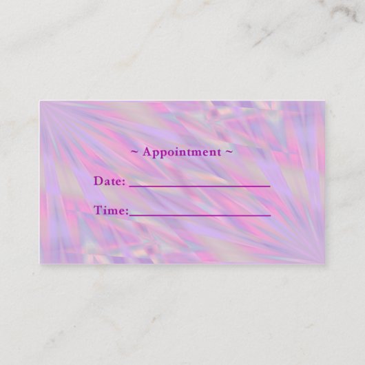 Carte De Rendez-vous Salon de beauté pourpre (Dos)