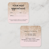 Carte De Rendez-vous Salon de beauté rose moderne or élégant (Devant / Derrière)