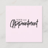 Carte De Rendez-vous Salon de beauté rose simple et élégant (Devant)