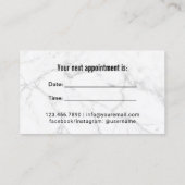 Carte De Rendez-vous Salon de beauté Script Monogramme Logo Gold Confet (Dos)