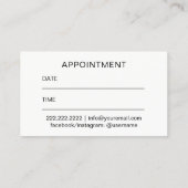 Carte De Rendez-vous Salon de cheveux Ciseau or Stripes Moderne Rendez- (Dos)