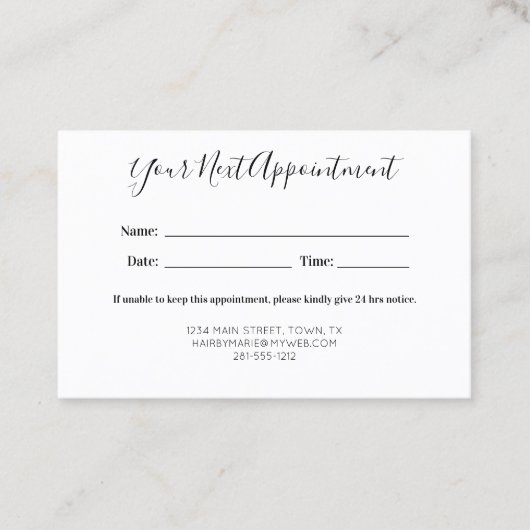 Carte De Rendez-vous Salon de ciseaux vintages (Devant)