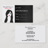 Carte De Rendez-vous Salon de coiffure élégant (Devant / Derrière)