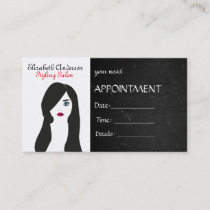 Carte De Rendez-vous Salon de coiffure élégant