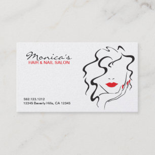 Carte De Rendez-vous Salon de coiffure élégant avec la date de