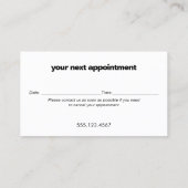 Carte De Rendez-vous Salon de coiffure Gold Moderne Rappel (Dos)