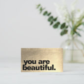 Carte De Rendez-vous Salon de coiffure Gold Moderne Rappel (Debout devant)