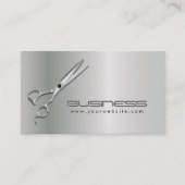 Carte De Rendez-vous Salon de coiffure métallique moderne sur rendez-vo (Devant)