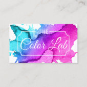 Carte De Rendez-vous Salon de coiffure moderne en aquarelle #3 (Devant)