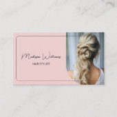 Carte De Rendez-vous Salon de coiffure moderne rose (Devant)